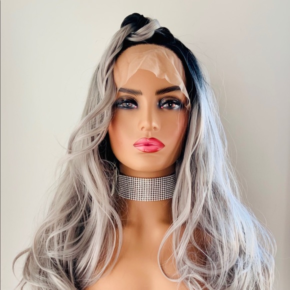 Beautiful Ombre Grey 13x2.5 Lace Front Wig for Daily Wear, Photos or Events - Picture 8 of 16
